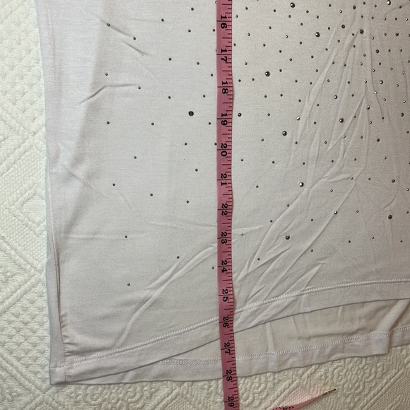 💥💥Design History Large White w/ Rhinestones Blouse - Picture 10 of 11
